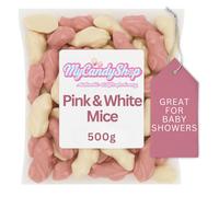 Pink and White Mice 500g Chocolate Mice Smooth Meltin Mouth White Pink Sw