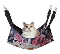 Pink And White Roses Printed Pet Hammock - Sleeping Hammock For Cats, Rabbits, Ferrets, Puppies, Small Animals