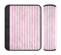Pink and White Stripes 2 Pack Accessories for Your car More Comfort Driving for Truck funda para cinturón de carro