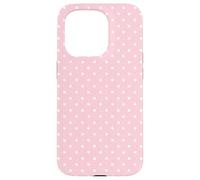 Pink and White Tiny Polka Dots Minimalist Classic Pattern Case for iPhone 15 Pro
