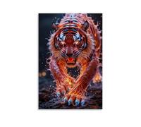 Pink Angry Tiger Modern Decoration for the Home 16 x 24 inches (40 x 60 cm)
