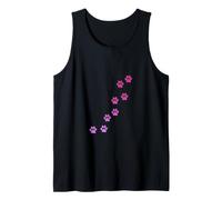 Pink Animal Paw Print Pattern Cute Cats Pets Kitten Paws Tank Top