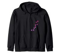 Pink Animal Paw Print Pattern Cute Cats Pets Kitten Paws Zip Hoodie