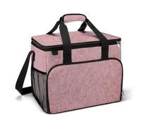 Pink Animal Skin Pattern Camping Cooler Bag Insulated Beach Coolers Portable Leak Proof Bags with Shoulder Strap