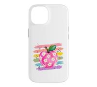 Pink Apple Daisy Flower Brushstroke Art Case for iPhone 14