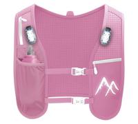 Pink ArcticFit LED Running Vest - Adjustable Unisex Reflective Vest with Phone Holder and Storage - Lightweight and Durable Running Backpack Alternative - Hydration Vest (Pink, One Size)