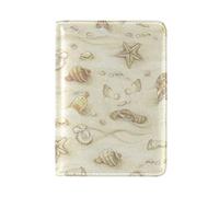 Pink Art Shell USA Passport Holder Real Leather Cover Case for Travel Men Women