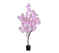 Pink Artificial Cherry Blossom Tree, 120cm Realistic Potted Silk Faux Blossom Tree for Indoor/Outdoor Wedding, Home, Office, Living Room Decor (Pink, 4ft)