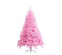 pink artificial christmas tree,4ft unlit hinged spruce full tree with metal stand,easy assembly,for holiday decoration fashionable