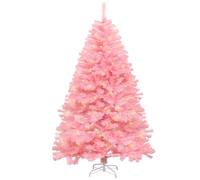 Pink Artificial Christmas Tree, PVC Material, For Shopping Mall Window Decoration(2.1m/7ft-flat)