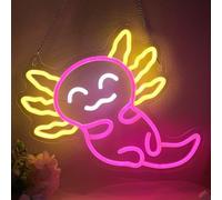 Pink Axolotl Neon Light for Bedroom, Okayera Cute Animals LED Wall Decor, Kawaii Neon Sign Gift for Kids & Axolotl Lovers, Axolotl Light for Living Room Gamer Room Nursery