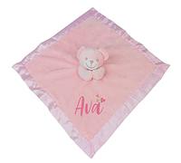Pink Baby Comforter Blanket with Heart Design Embroidery and 3D Teddy Bear