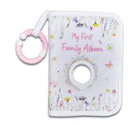 Pink Baby Photo Album, My First Photo Book with Soft Polyester Pages, Cute Cartoon Memory Book for Growth Photos, Portable Hanging Baby Photo Album Safe for Infants & Toddlers