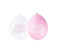 Pink Baby Shower Latex Balloons (22cm) Pack of 10 - Charming Decor for Celebration
