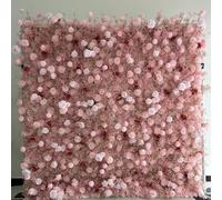 Pink Baby'S Breath Cloth-Based Artificial Flower Wall,Handmade Plant Background Wall,For Shopping Mall Window/Wedding Background/Photography Decoration,2 * 2m/6.56 * 6.56FT