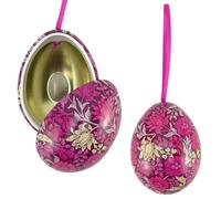 Pink Background | William Morris Two-Part Tinware Egg | Fillable Easter Gift