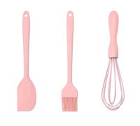 Pink Baking Utensil Set 3 Piece Heat Resistant Non Stick Kitchen Tools for Mixing, Whipping, Cake Decorating & Cooking Accessories