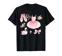 Pink Ballet Princess Tutu Pointe Shoes Swan Ballet Dancer T-Shirt