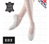 PINK BALLET SHOES BLOCH ARISE LEATHER DANCE SHOES FULL SUEDE SOLE ELASTICS GIRLS