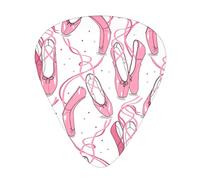 Pink Ballet Shoes Guitar Plectrums Classical Triangle Bass Acoustic And Electric Guitar Plectrums For Guitarists 12 Pieces