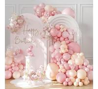 Pink Balloon Arch Kit, 113Pcs Pastel Pink Balloon Garland with Light- pink Macaron-pink Nude Balloons for Birthday, Baby Shower, Wedding, Bridal Shower, Engagement, Gender Reveal Party Decorations