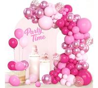 Pink Balloon Arch Kit, Confetti Balloons, 103Pcs 18 12 10 5 Inch Different Sizes Balloon Garland, Latex Balloons, Perfect for Baby Shower, Birthday, Wedding, Hen Party Decorations