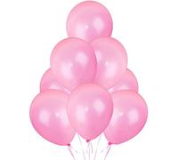 Pink Balloons 10 Pack, Large 12 Inch Thick Latex Biodegradable Helium Party Balloons for Birthday, Wedding, Baby Shower, Valentine's Day Events Decoration for Balloon Arch Garland