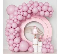 Pink Balloons 140pcs Light Garland Arch Kit 5/10/12/18 Inch Different Sizes Pastel Latex for Birthday Party Decorations Baby Shower Wedding Gender Reveal Decorations
