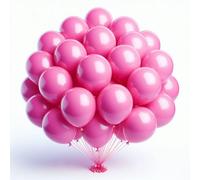 Pink Balloons 50 Pcs 10 Inch Hot Pink Latex Balloons for Balloon Arch Garland Kids Party Balloon Baby Shower Wedding Birthday Prom Party Decorations