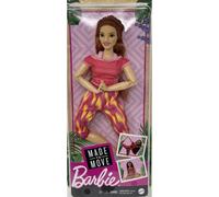 (Pink) BARBIE Made To Move Dolls Yoga Fashion Outfit Doll
