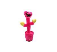 (Pink, Battery) Poppy Playtime Huggy Wuggy Dancing Speaking Cactus Interactive Dance Plush Toy