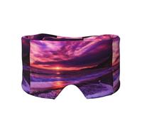 Pink Beach Sunset Printed, Full Eye Covers Light Blocking Eye Mask Sleep Eye and Ear Muffs