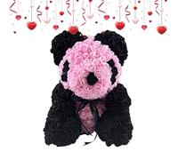 Pink Bear for Girlfriend, Pink Bear - Christmas Pink Bear for Her - 9.84 Inch Artificial Pink Bear, Forever Bear, Handmade Eternal Pink Bear for Moms Who Have Everything
