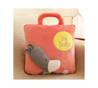 (Pink bear, Open 1.6 meters in length*1 meter (random color of the blanket)) Cartoon And Air -Conditioning Quilts Are Dual -Use Two -In -One Car Multifunctional Folding Cushion Cushioned Blanket Air C