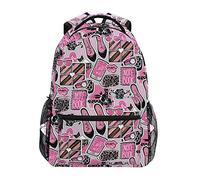 Pink Beauty Things Bookbag School Student Backpack for Travel Teen Girls Boys Kid