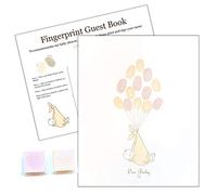 Pink Bee Parties, Baby Shower Fingerprint Tree, Pretty Alternative to a Guest Book (Neutral)