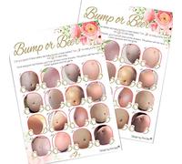 Pink Bee Parties Bump or Beer - Pink Floral Theme Baby Shower Game (Size A5) - 20 Players