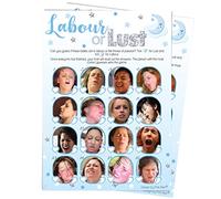 Pink Bee Parties Labour or Lust Game in Over the Moon Theme - Blue Baby Shower Game - 10 Players