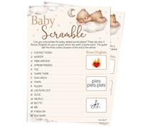 Pink Bee Parties Scramble Baby Shower Game in Teddy Bear Theme - 10 Players