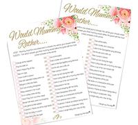 Pink Bee Parties - Would Mummy Rather - Baby in Bloom Theme Baby Shower Game - Pink