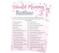 Pink Bee Parties, Would Mummy Rather Baby Shower Game in Pink Over the Moon theme - 20 Players