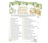 Pink Bee Parties Would Mummy Rather - Safari Theme Baby Shower Game - 40 Players