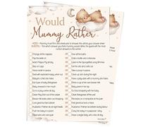 Pink Bee Parties Would Mummy Rather, Teddy Bear Themed Baby Shower Game - 10 Players