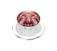 Pink Beetle Dragonfly Lotus Art Nouveau Insect PopSockets PopGrip for MagSafe