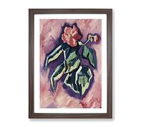 Pink Begonias By Marsden Hartley Classic Painting Framed Print | A3 Walnut Framed Wall Art | Ready to Hang | Classic Historical Picture | Living Room Bedroom Lounge Office