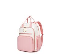 (Pink/Beige) Changing Bag Mommy Backpack Nappy Diaper Bag for Travel or Hospital Caring