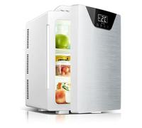 Pink Beryl Car fridge, dc 12v, ac 220-240v, portable, with a three-core cooling system, for skin care, cosmetics, food (colour: gold)