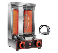 Pink Beryl Grill Machine - Propane Vertical Broiler Gyro Rotisserie Oven for Home Restaurant Kitchen Parties - Chicken Machine with 2 Burners