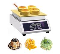 Pink Beryl Souffle Machine, Japanese Pancake and Souffle Maker, Copper Dorayaki Machine, Commercial Electric Griddle, Souffle Maker, 60 to 240°C
