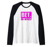 Pink BET On Myself Pink Graphic Raglan Baseball Tee